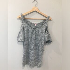 Grey top with strap/off shoulder